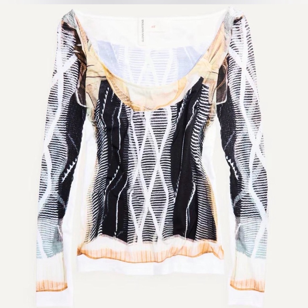 H&M Glenn Martens Elegant Women's Long Sleeve Top